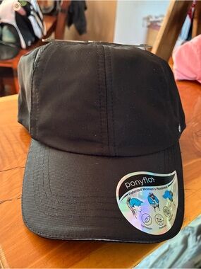 Ponyflo Women's Black Ponytail Baseball Cap